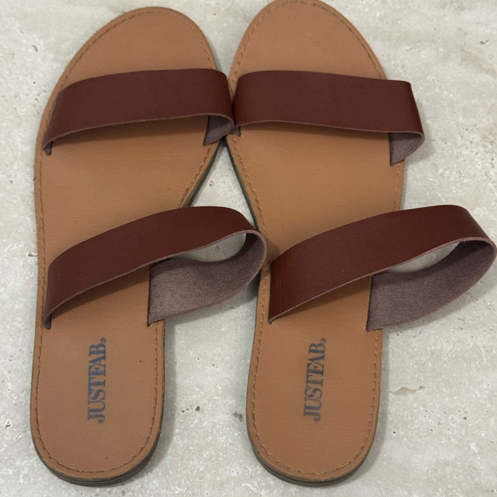 JustFab Brown Sandals